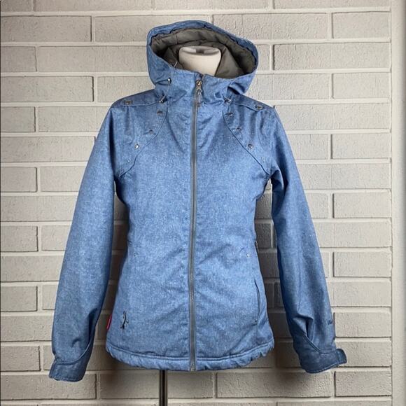 Betty Rides Women's Blue Snowboard Jacket Size Small - Picture 1 of 12